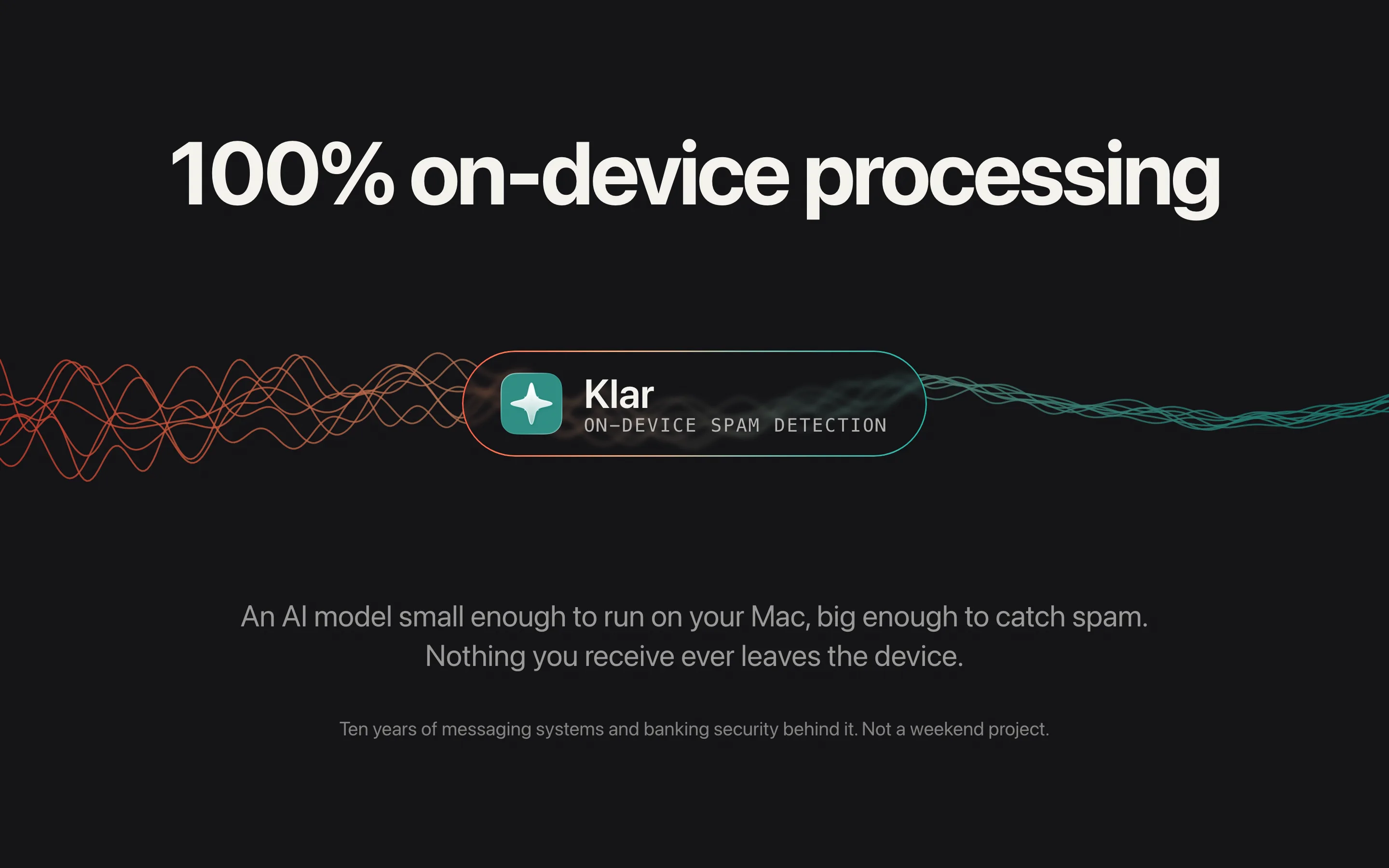 App Store panel: 100% on-device processing