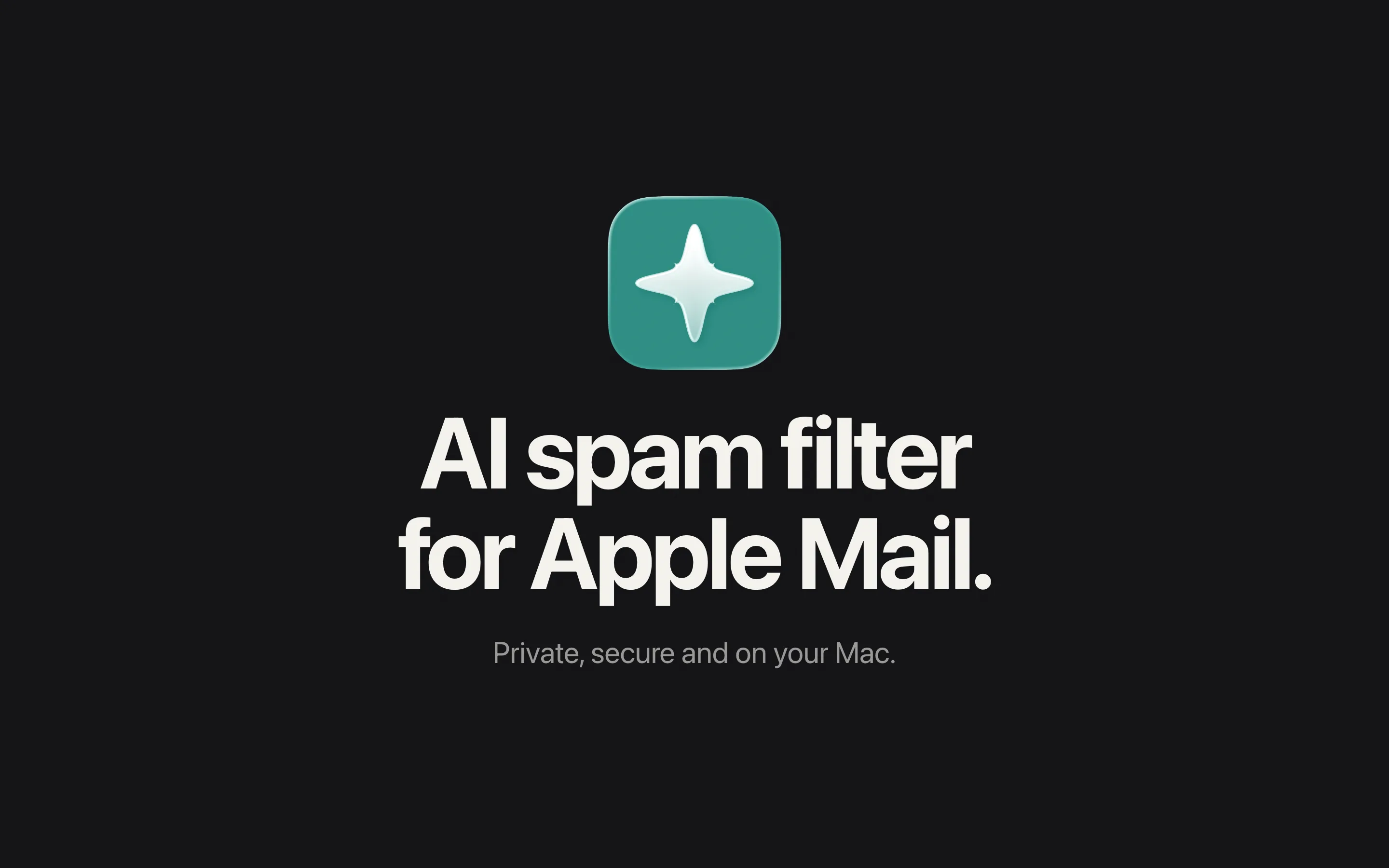 App Store panel: AI spam filter for Apple Mail